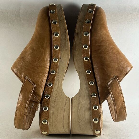 Kelsi Dagger Warehouse Women’s Slingback Leather Clogs Tan Size 7 - Picture 6 of 8